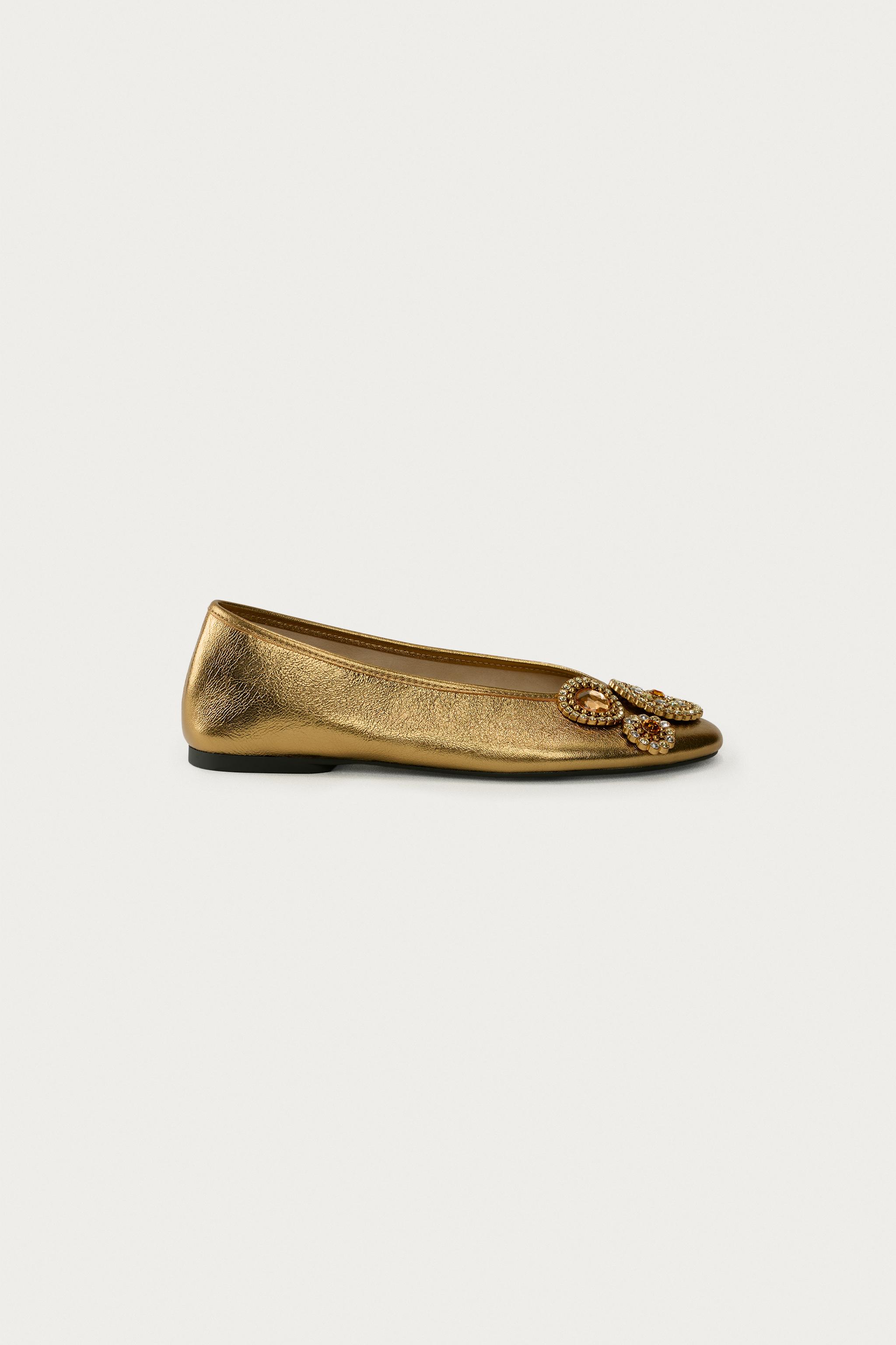 MARISA BERENSON X ZARA LEATHER BALLET FLATS
